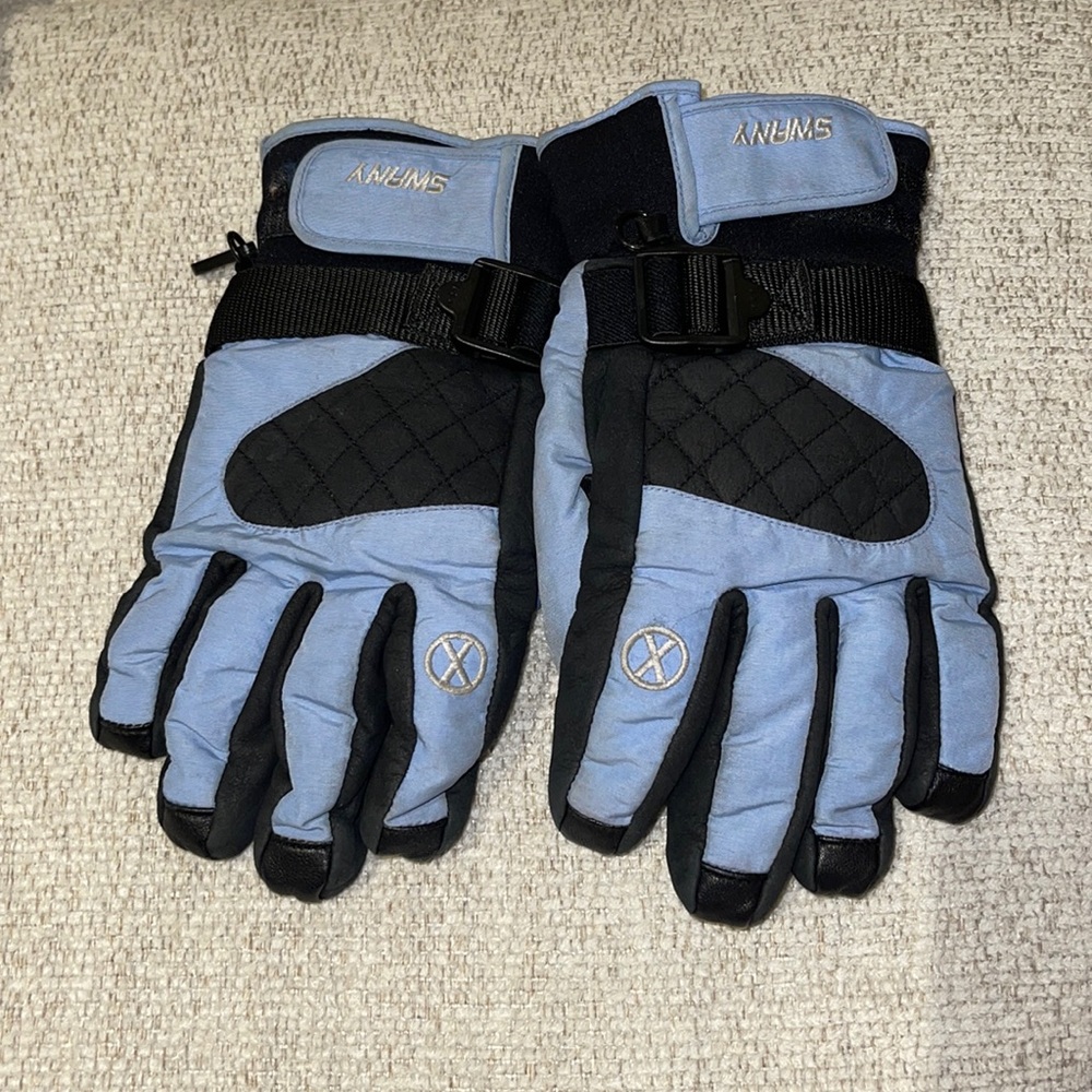 Swany blue ski gloves